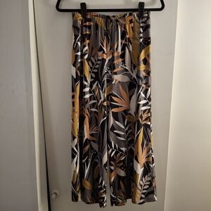 Bob Mackie Women's Artistic Print Cropped Palazzo Pants